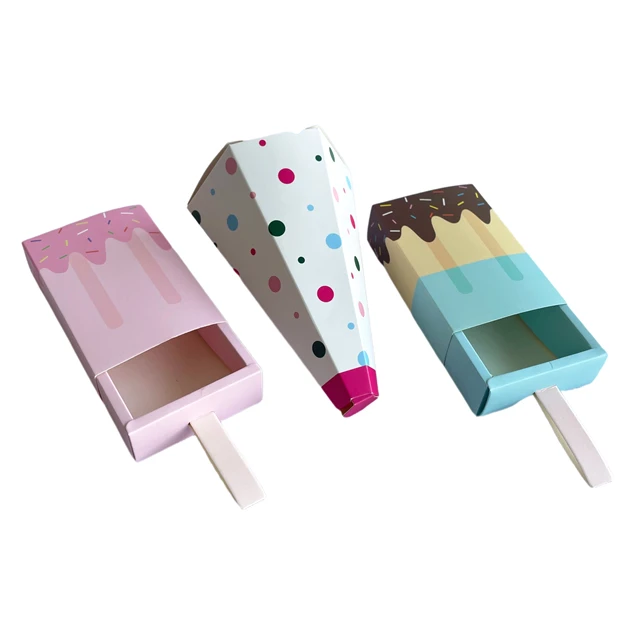 Коробка для мороженого упаковочная сложенная бумажная коробка push pops упаковка