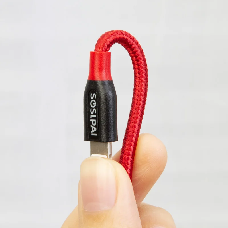 
SOSLPAI free sample 8 pin usb cable nylon braided for iphone 2.1A custom usb data charging cable 