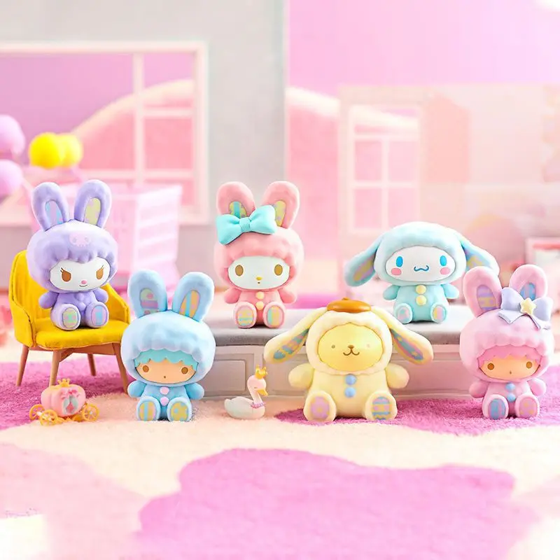 Фигурка Botu sanrio игрушки милая мультяшная аниме модель из ПВХ украшение для торта Kuromi Cinnamoroll шторка сюрприз Подарочная