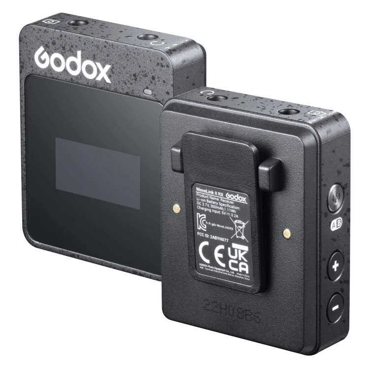 Godox MoveLink II M2 беспроводной лавальер микрофон с 2 передатчиками и 1 приемником для