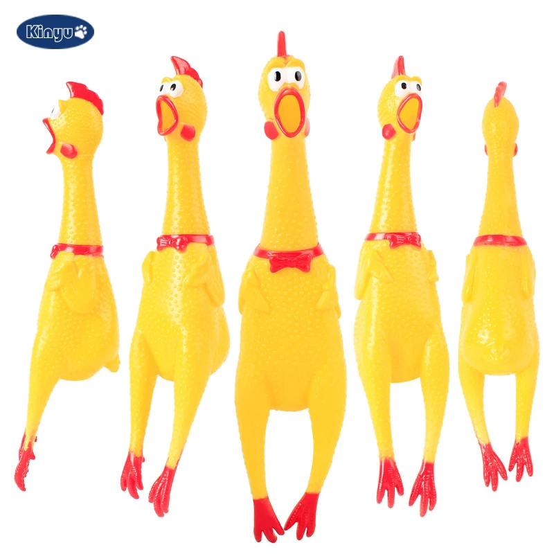 
Dog Play game sound voice chicken rubber dog squeaky chew toys 