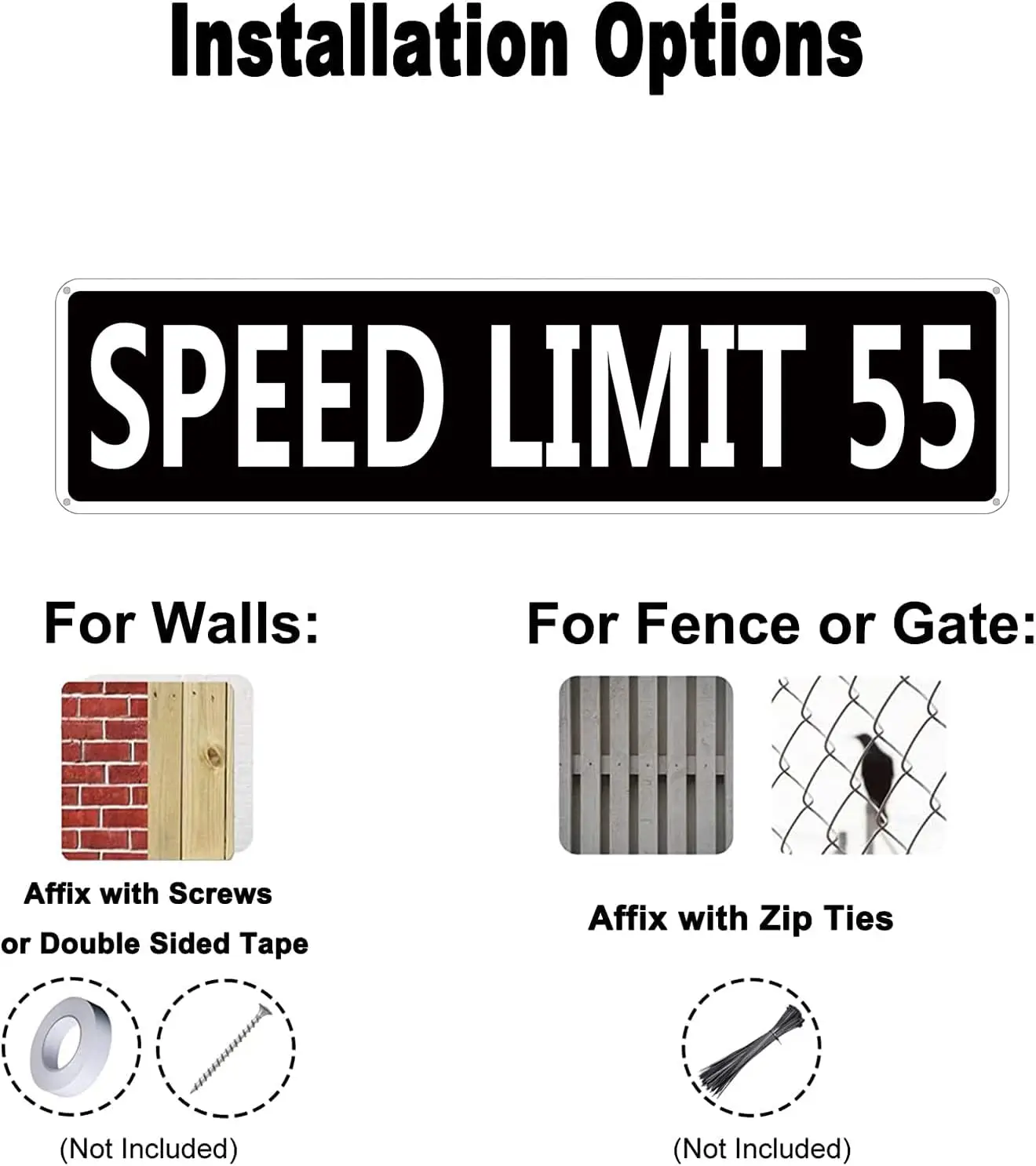 Custom Speed Limit 55 MPH Metal Tin Sign Slow Down Traffic Funny Vintage Slim Street Tin Signs 16 x 4 Inch Wall Art Decor