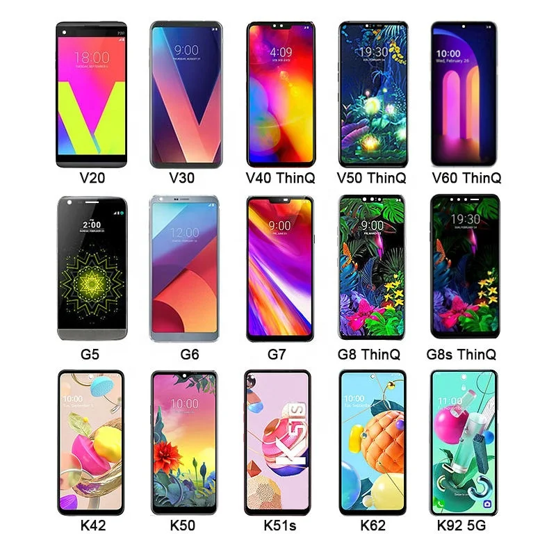 Pantalla G2 G5 G6 G8 G8s G8x Display LCDs for LG K10 K41s K42 K50s K51 K61 LCD Touch Screen for LG V20 V30 V40 V50 V60 ThinQ 5G