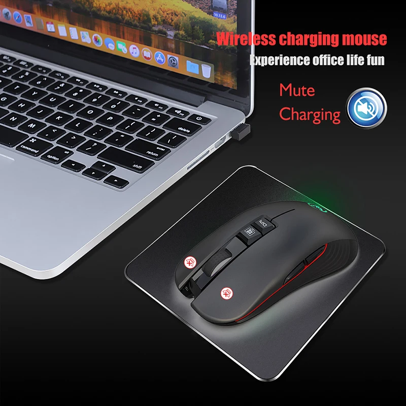 2.4G USB-C Wireless Mouse Rechargeable Gaming Mouse 3600DPI 7 Button Type-c Mute Mice for Laptop PC Game Mouse