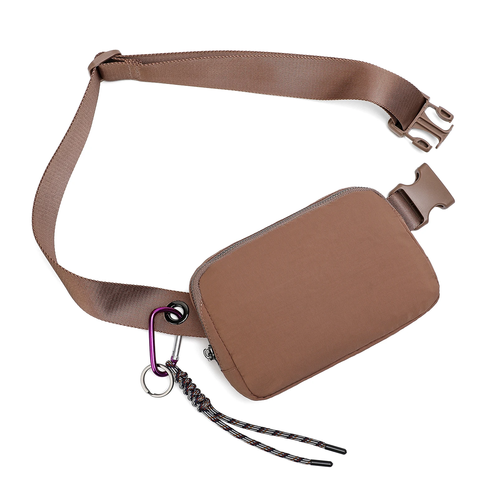 MOWIN Unisex Mini nylon lulu crossbody Belt Bag, Adjustable Strap Small Waist Pack bag for Workout Running Travel