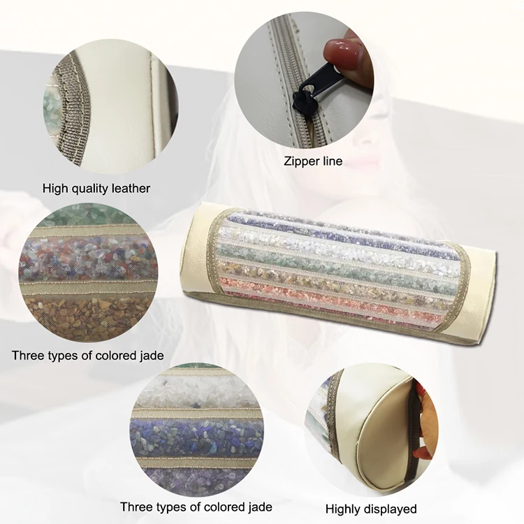 Mini Healing Stone Effect Amethyst Tourmaline Bian-stone Therapy Pillows Neegative Ions Seven-color Crystal Pillow