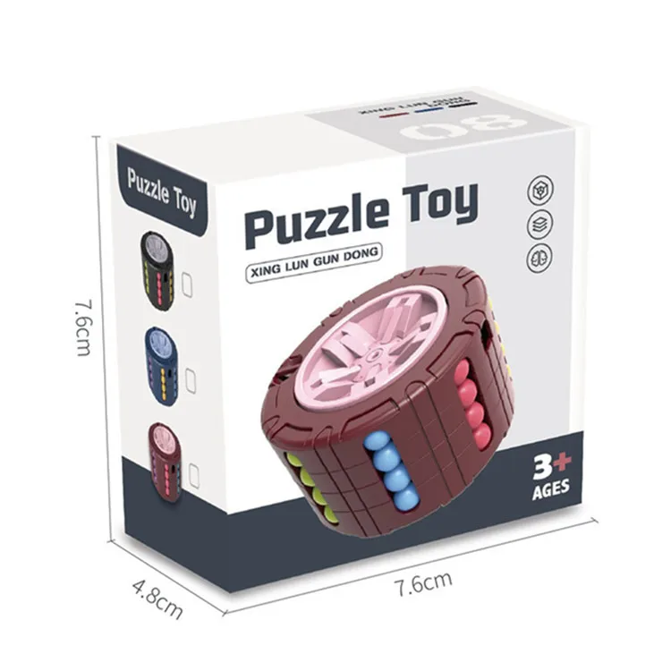 2022 The New Colorful Stress Reliever Sensory Puzzle Toy Rotating Bean Wheel Cube Fidget Spinners Education Sensory Toy