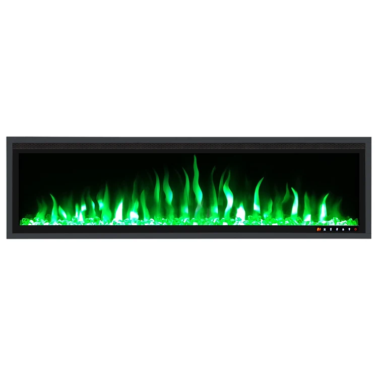 42 50 60 65 72 inches high quality indoor cheap wall mounted built in insert big long size electric fireplace with heater