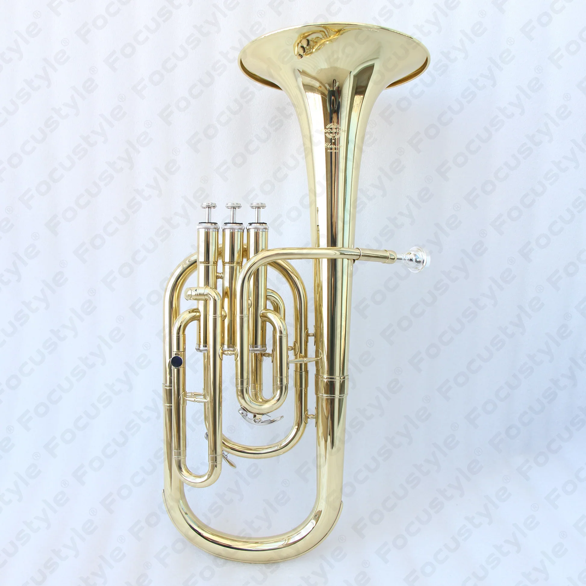Chinese high cost performance eb alto horn copy of famous brand alto horn gold lacquered tenor horn