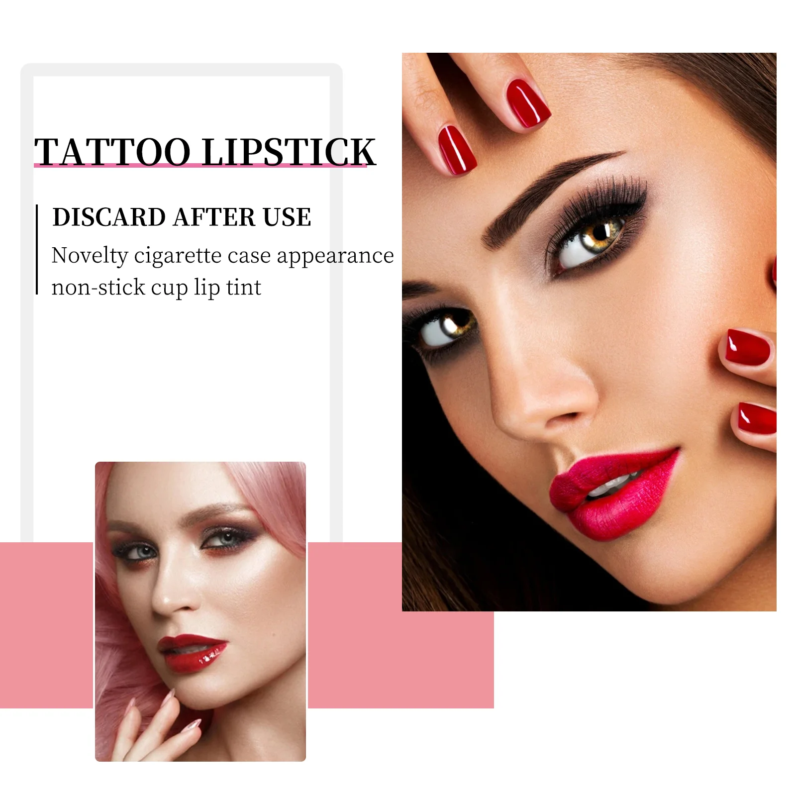 SEFUDUN Wholesale Novelty Cigarette Case Waterproof Long Lasting Non-stick Velvet Girls Tinted Cotton Swab Lip Gloss
