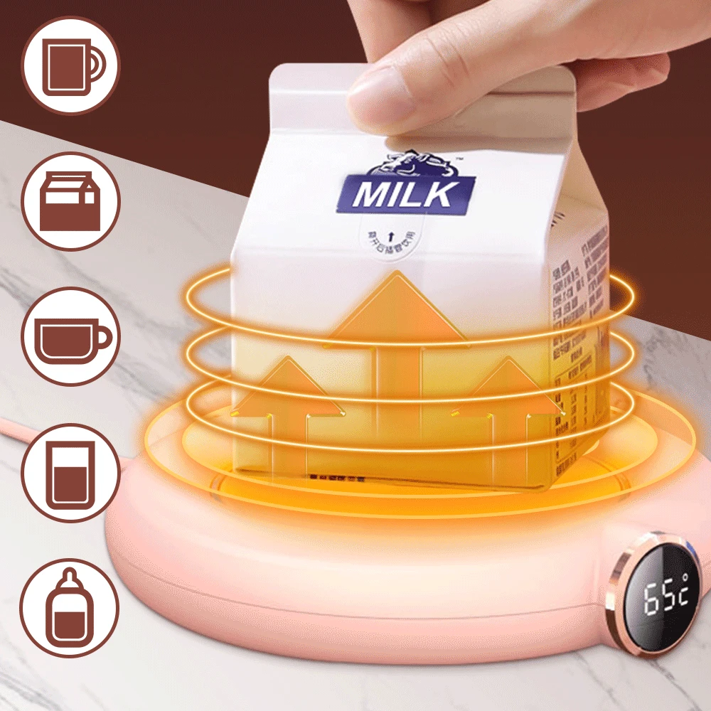 Новинка USB зарядка для дома и офиса с регулируемым светодиодным дисплеем и 3 температурными режимами нагревательная пластина Электрический подогреватель кружка подставка для кофе молока чая подогреватель чашки