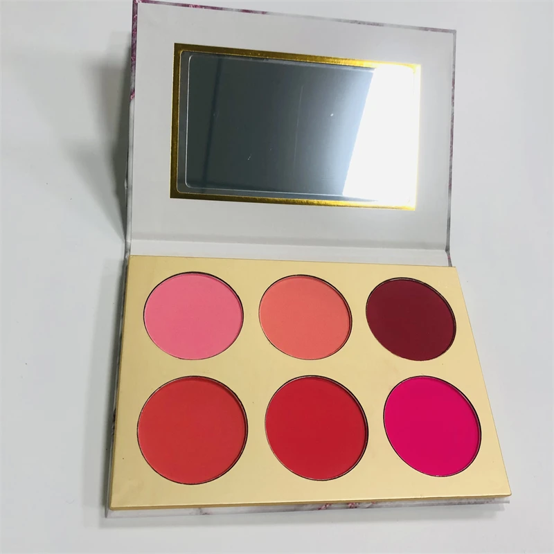Long lasting oem make your brand wholesale custom high pigment make up blush makeup palette