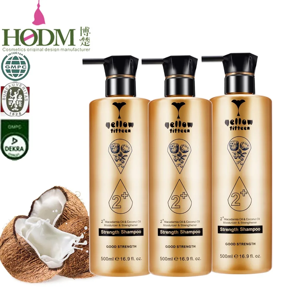 Private label Factory Supply Product Strength hair-repairing green natural hair shampoo