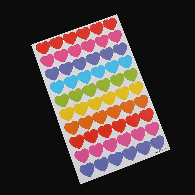 Cheap glitter heart shaped adhesive sticker for decoration