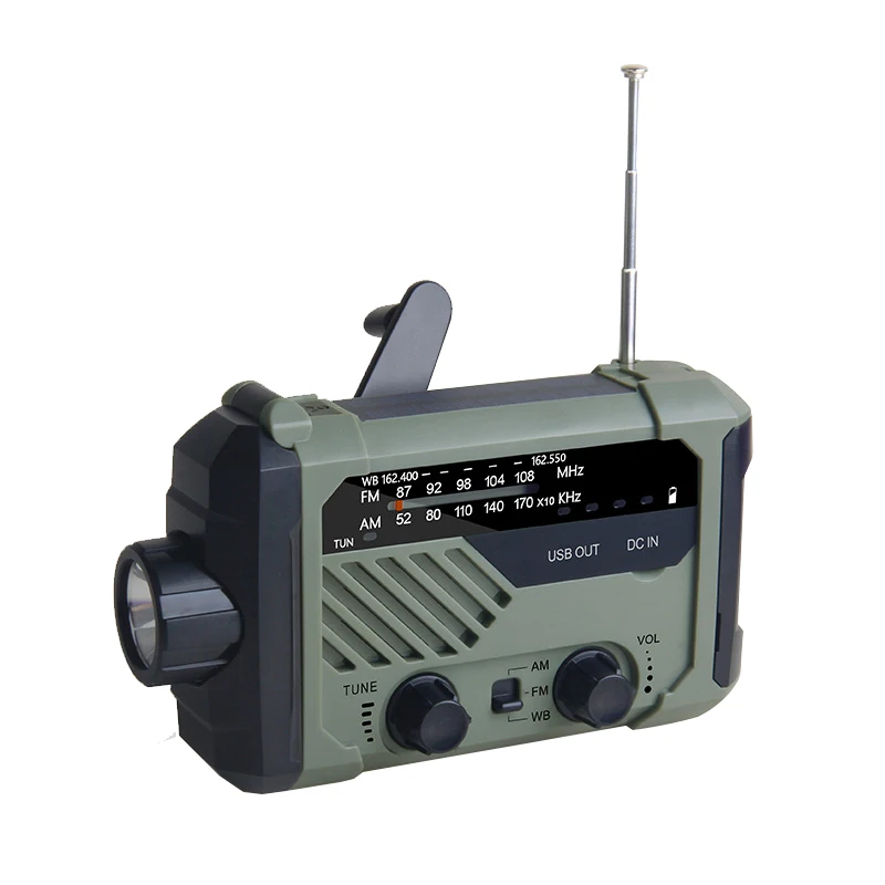 Портативное радио рукоятки AM FM аварийный 3-в-1 для чтения настольная лампа фонарик с зарядкой от солнца телескопическая антенна аварийной тревоги