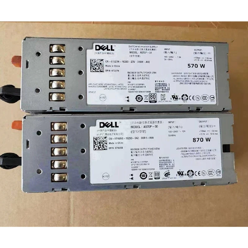 Original 870W Power Supply for Dell PowerEdge R710  T610 workstation  07NVX8  0YFG1C