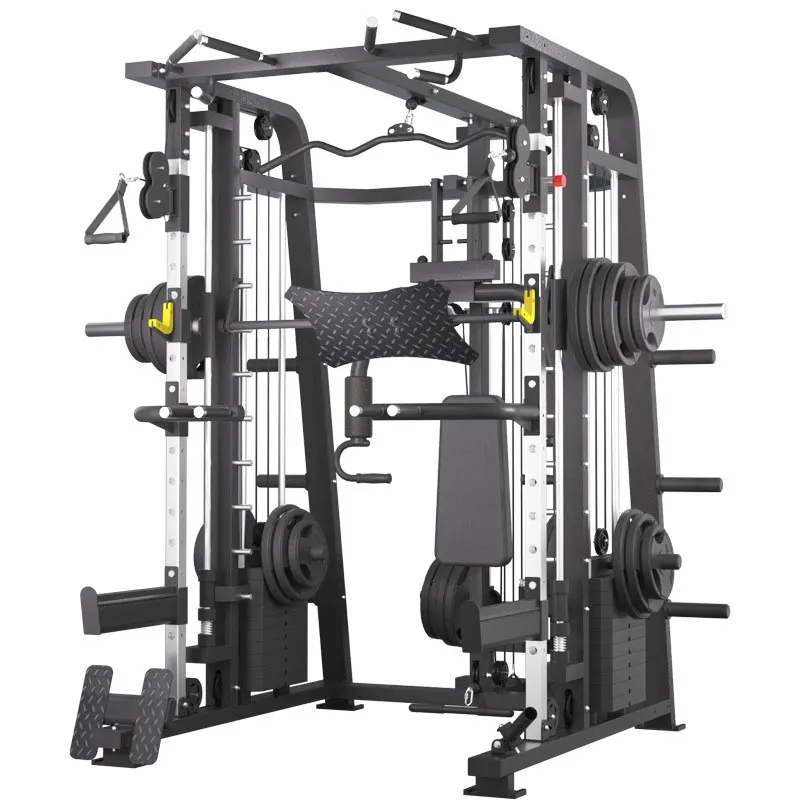 Gym Equipment Fitness Smith Machine Power Rack Multi Function Station