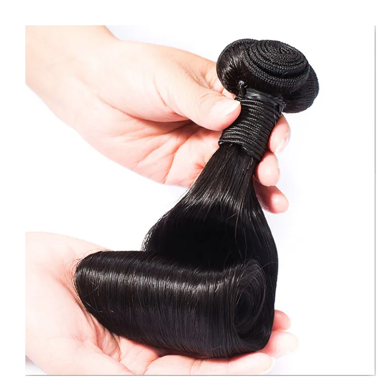 High Quality Factory Wholesale 100% Double Drawn Weft Hair Extensions Human Hair Raw Unprocessed,human hair bundles malaysia