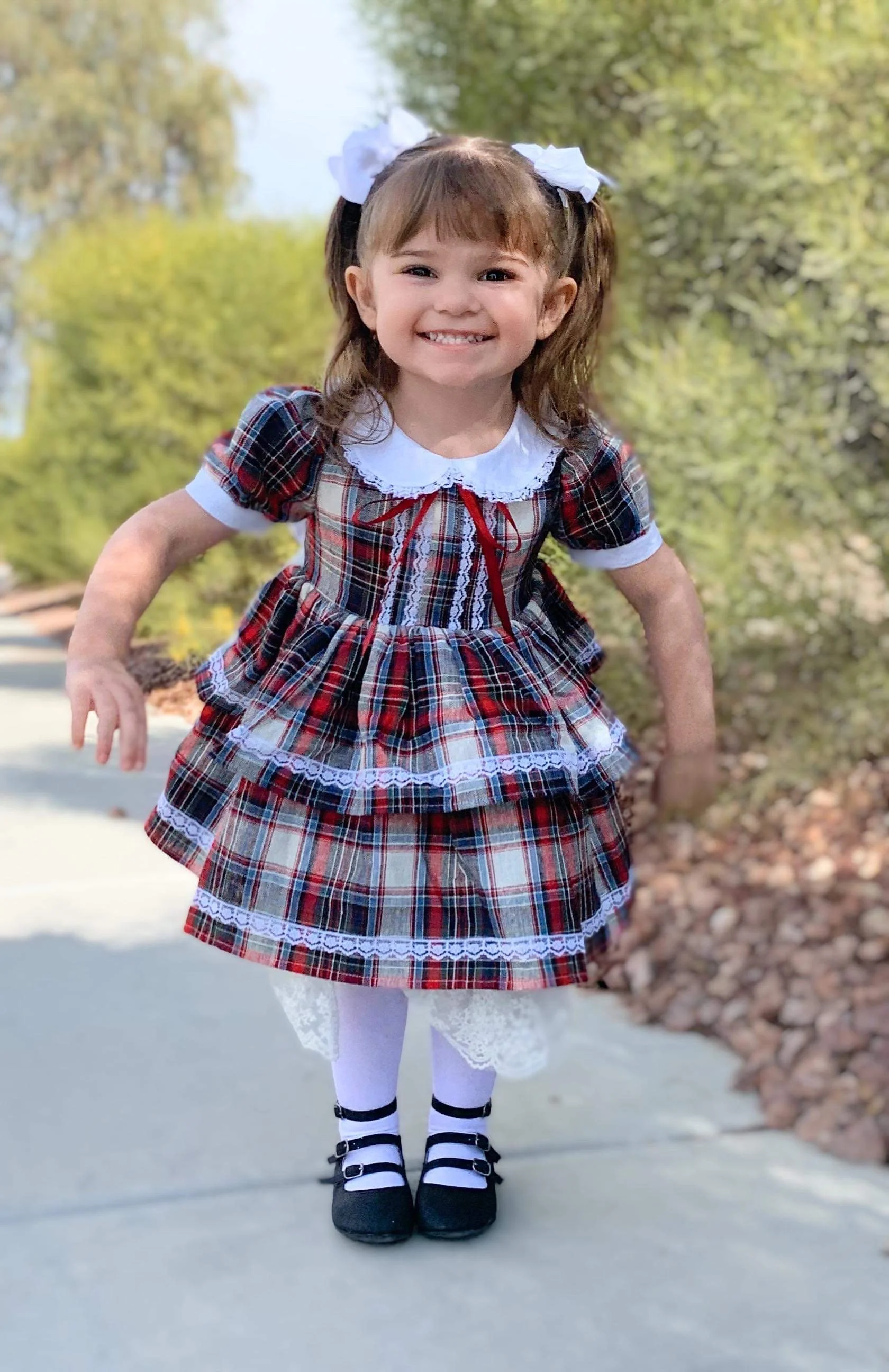 Jannybb kids party dress designer kids plaid dresses cotton fabric dress girls kids