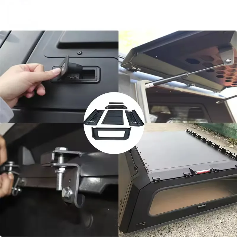 Newest Off-road Hard Type Aluminum Alloy Topper Camper Pickup Tonneau Cover 4x4 Pickup Truck Canopy For FORD F150 RANGER