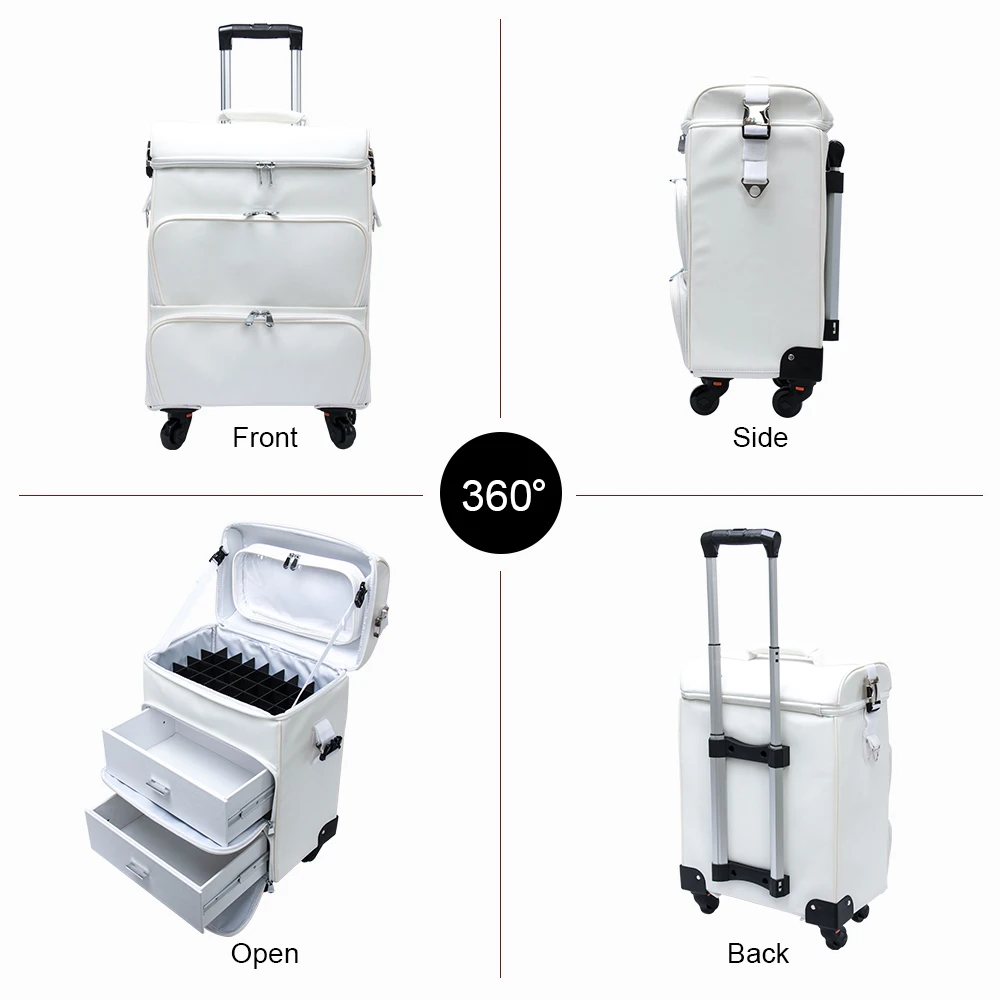 Koncai New Developed Soft Rolling Nail Beauty Bag Manicurist Travel Luggage Case Large Capacity Nail Polish Bag