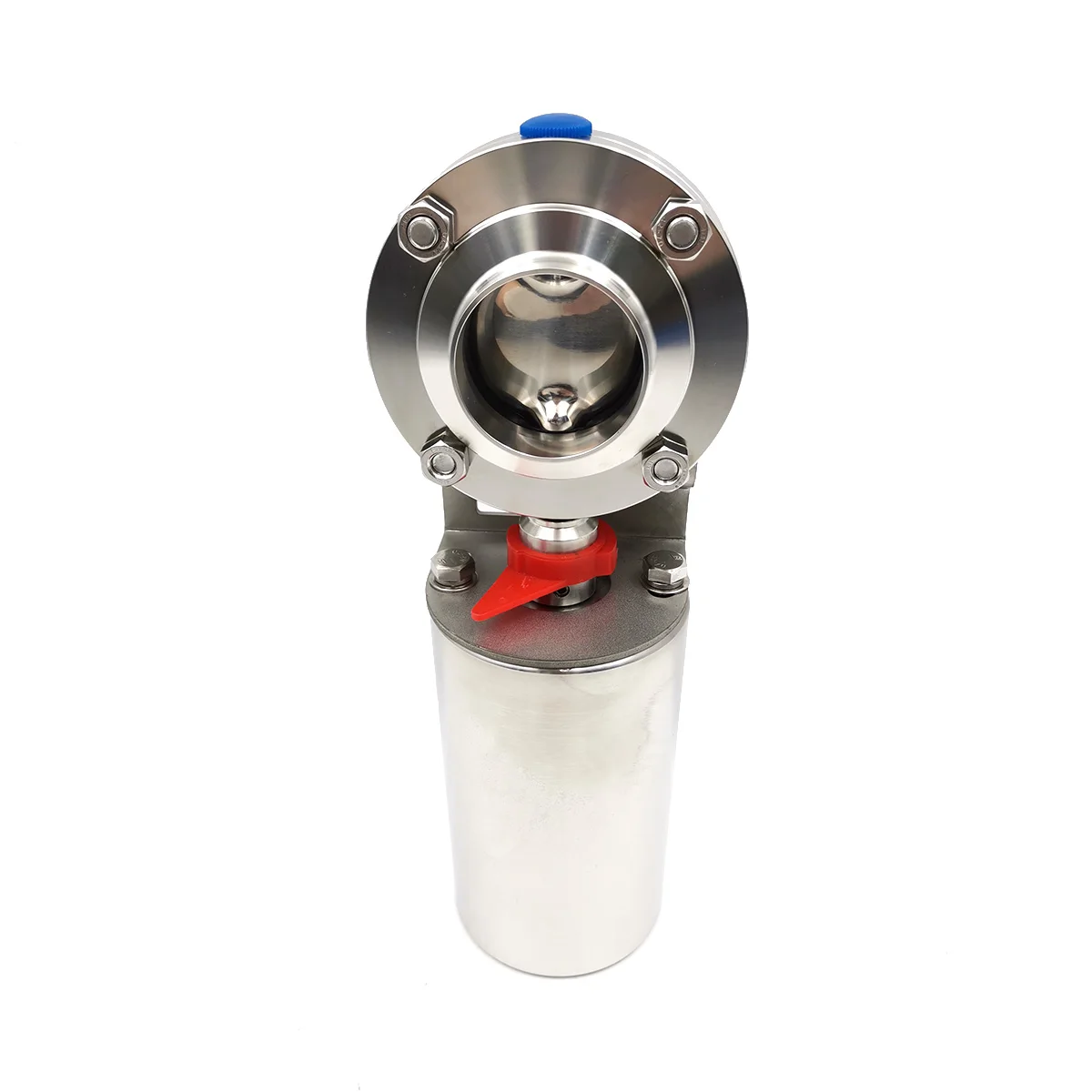 Sanitary DN80 Pneumatic Control Butterfly Valve Single Acting Air Spring Regulating Actuator butterfly valve