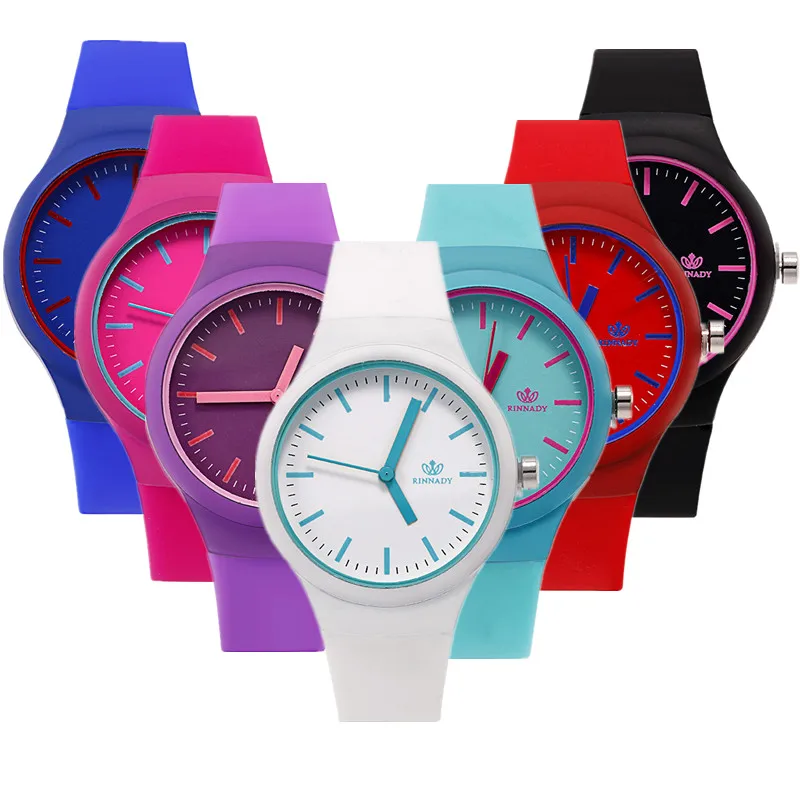 Bayan kol saati 2019 Fashion Jelly Silicone Women Watch Luxury Brand Casual Ladies Quartz Clock Wristwatches Clock Montre Femme