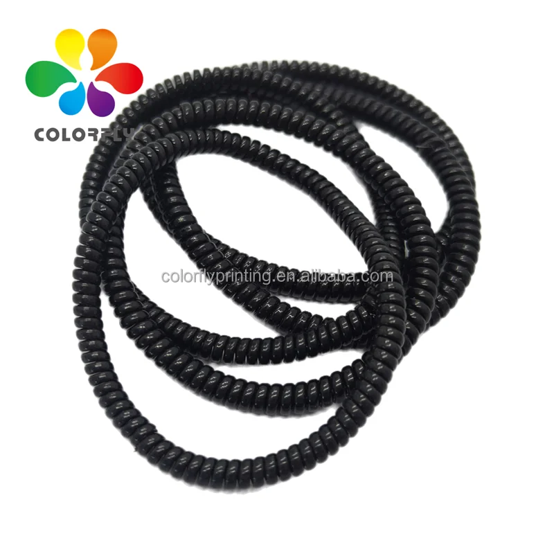 Black Phone Cord Hair Ring Female Hair Rope Telephone Wire Elastic Scrunchies Plastic Line Elastic Band Hair Tie