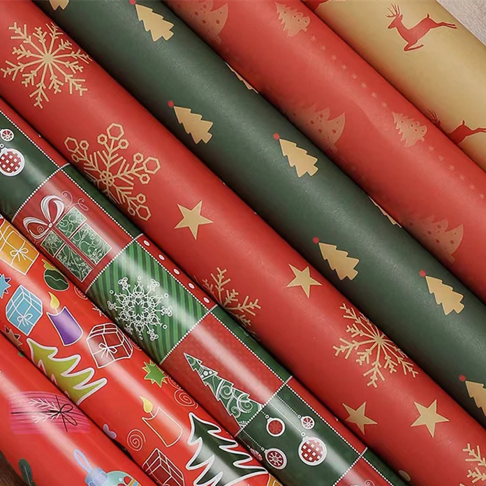 2024 New Edgy Design Tissue Paper Custom Logo Christmas Gift Packing Wrapping Paper