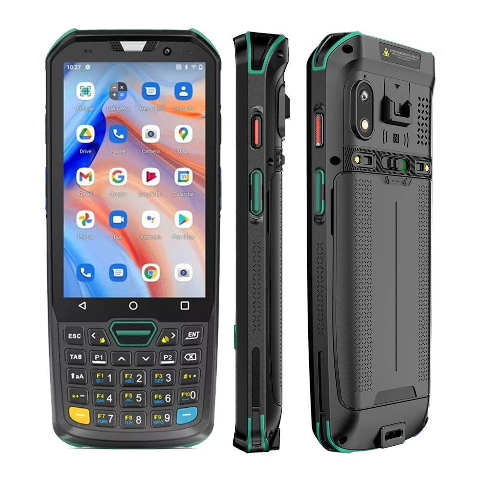 Android 11 PDA сборщик данных 4 дюймов Ручной терминал прочный с цифровой клавиатурой