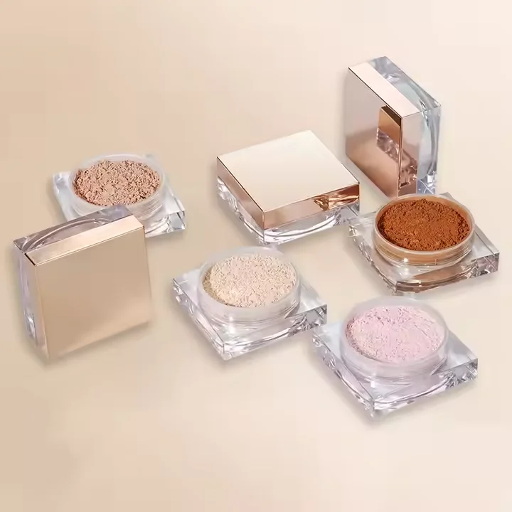 Private Label Oil Control Long Lasting Face Setting Loose Powder Custom Logo Talc Free Pink Blurring Makeup Loose Setting Powder