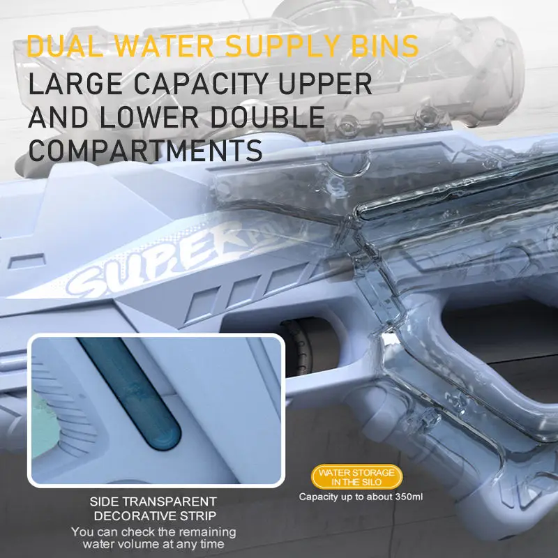 Electric Water Gun High Capacity Battery Powered Automatic Electronic Big Water Gun For Adults Kids Summer Outdoor Toys