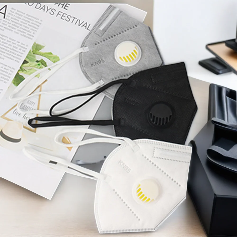 GB2626-2019 Disposable KN95 Mask Head-loop Respirator Face Mask Comfortable Headband Style KN95-Masks with Breathing Valve