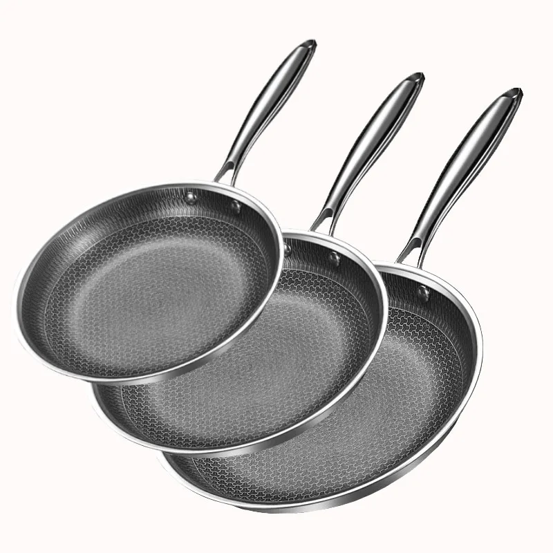 Hot Seller Hexclad Hybrid Cookware Set Eco-friendly Reusable Ceramic Coating Non-stick Honeycomb Frying Pan Home Use Food