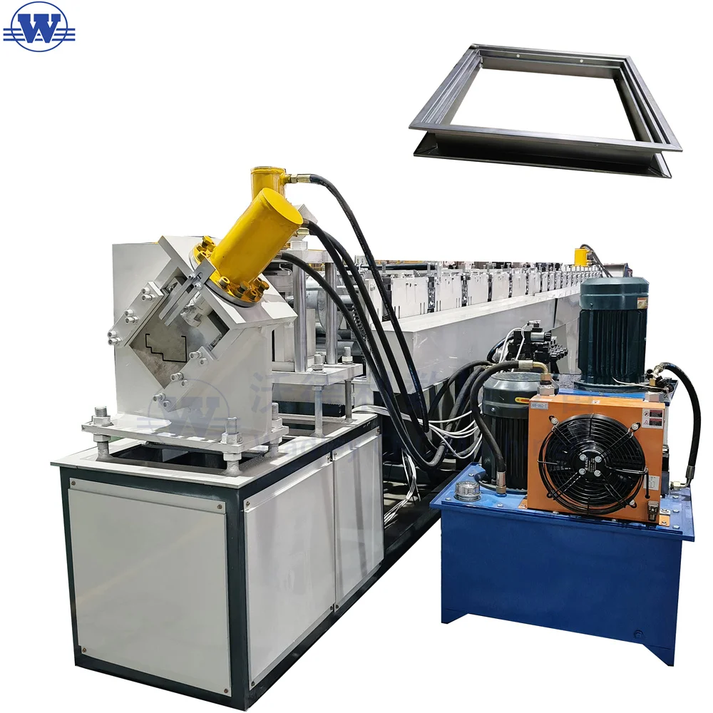 Steel Metal Full Automatic Hinges Punching Cutting Frame Roll Forming Producing Line Aluminum Window And Door Making Machine