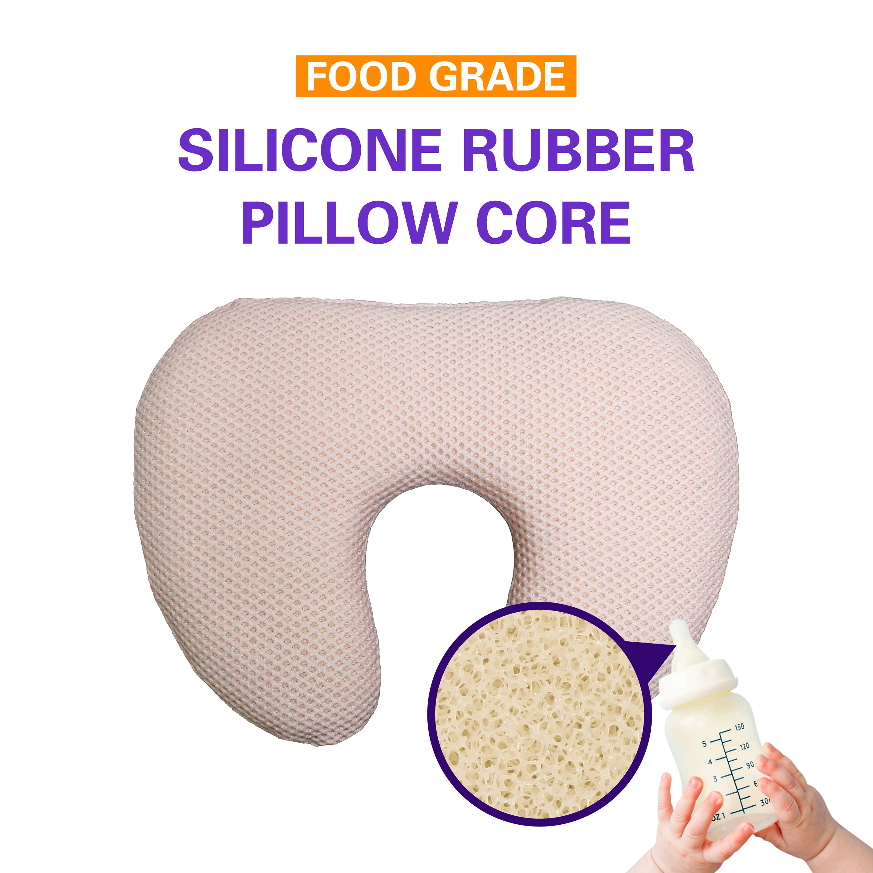 PRA FREE Washable And Sundried Baby Head Shaping Latex Pillow With Factory Price Silicone Prevent Flat Head Pillow