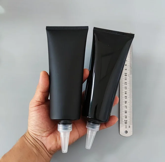 New design hair oil squeeze tube with sharp mouth