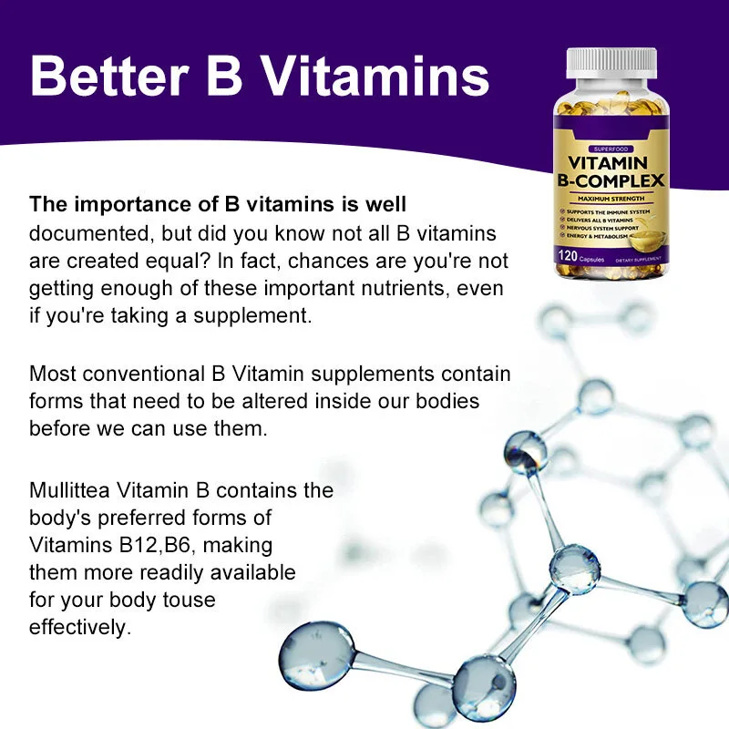 Best Quality Vitamin B Complex Capsules Vitamin C Vitamin E Food Supplement for Adult and Teenagers