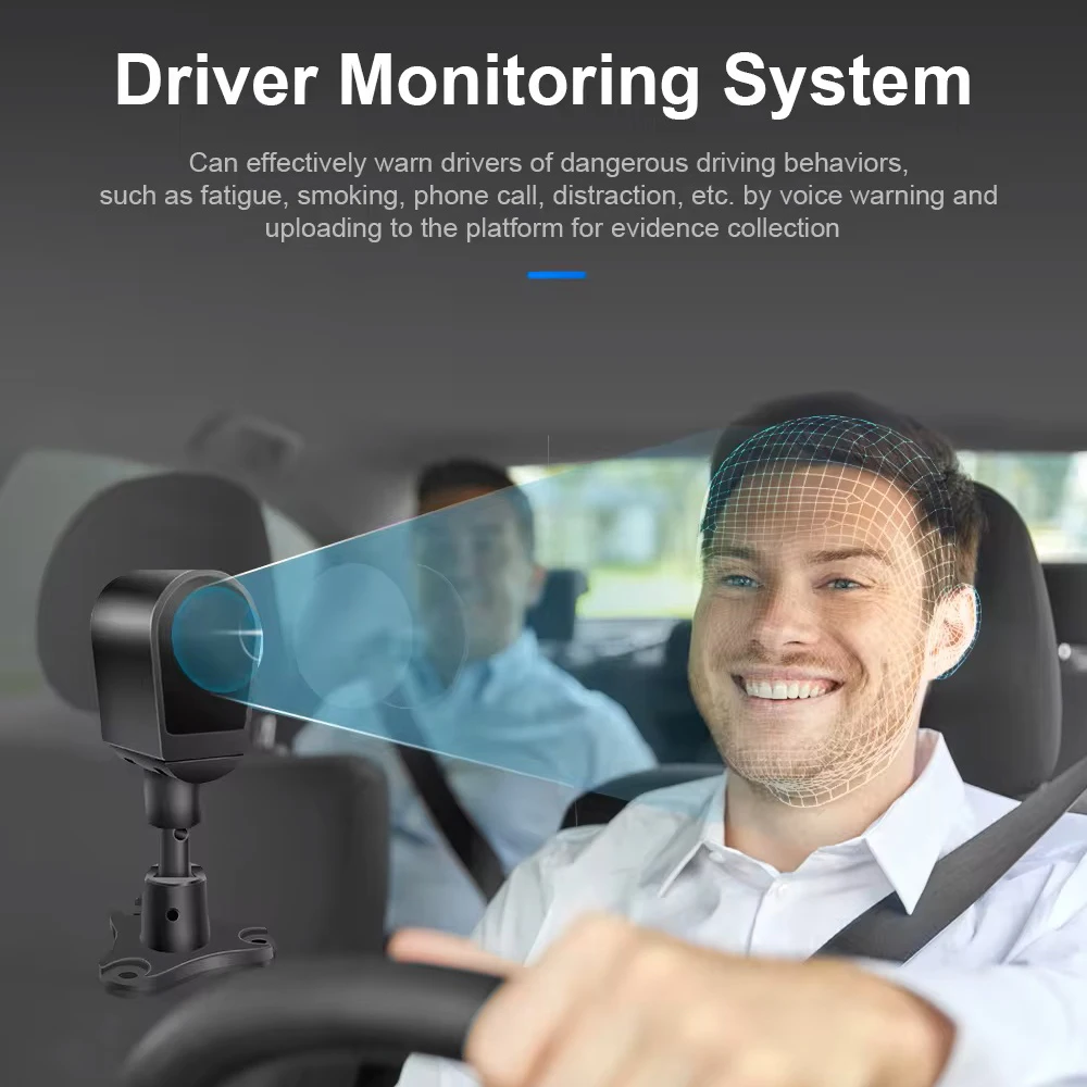4-channel car mounted MDVR with built-in 3g 4g GPS WIFI, ADAS DSM fatigue driving detection function, and 4 cameras