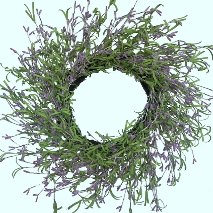 
Plastic Lavender Door Wreath With Pip Berry Seeds And Wild Grass Wreath Decorative Made In China 