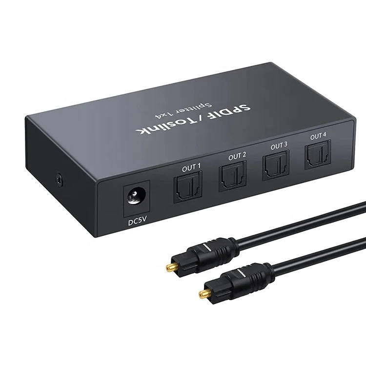 
Cheap Price 1X4 HDTV Blu-ray DVD Player PCM Digital DTS SPDIF Toslink Digital Optical Audio Splitter 