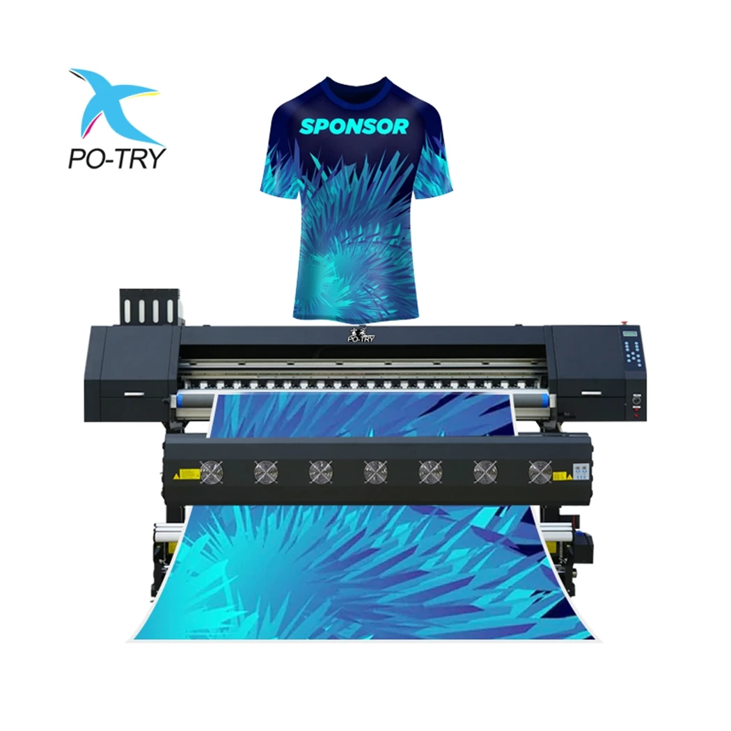 POTRY флуоресцентный CMYK 1 8 м 6 футов 9 большой формат 4720/I3200 полиэстер цифровой сублимационный тепловой принтер