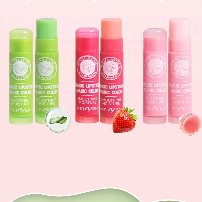 Strawberry Fruit lipstick Long lasting moisturizing color changing lipstick