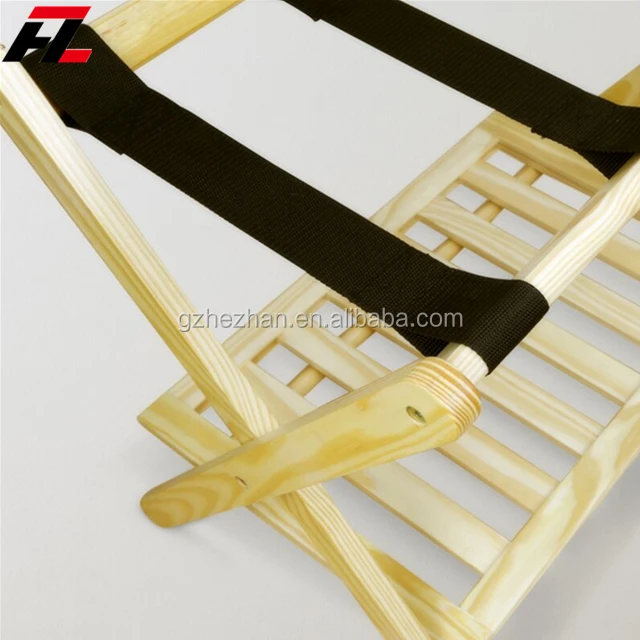 
Contemporary Wood Hotel Baggage Rack Wooden Foldable Luggage Rack Hotel luggage rack GuestRoom with Shelf 