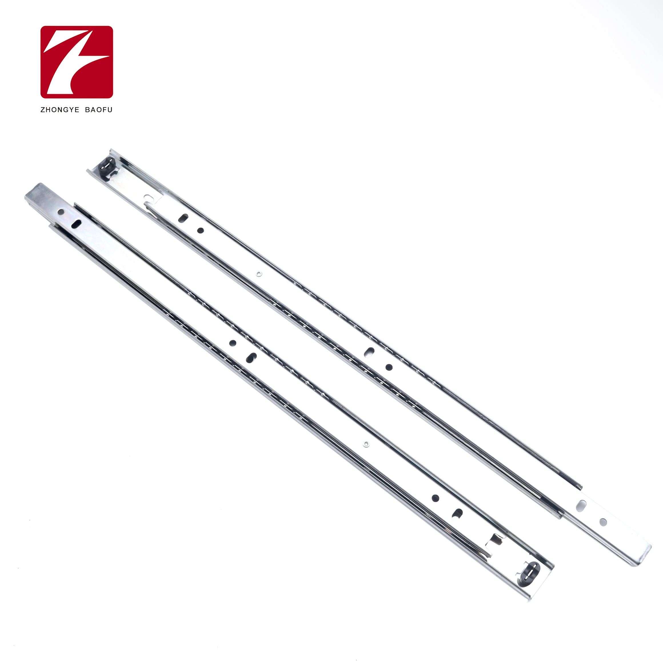
Stainless steel drawer slide 16inch 27mm ball bearing 3 fold drawer slide track for closet 