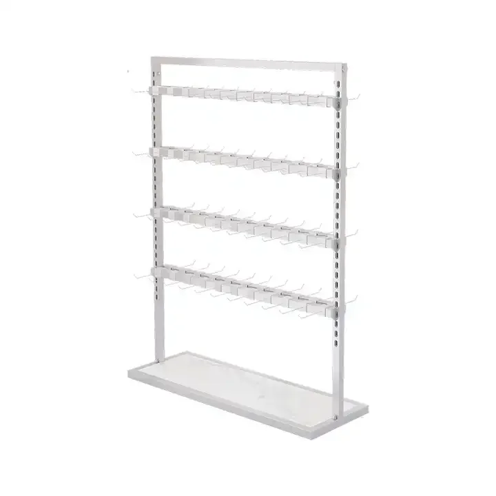 Best Selling Adjustable Metal Hat Display Racks With Hooks Floor Standing Socks Display Stand for Retail Store