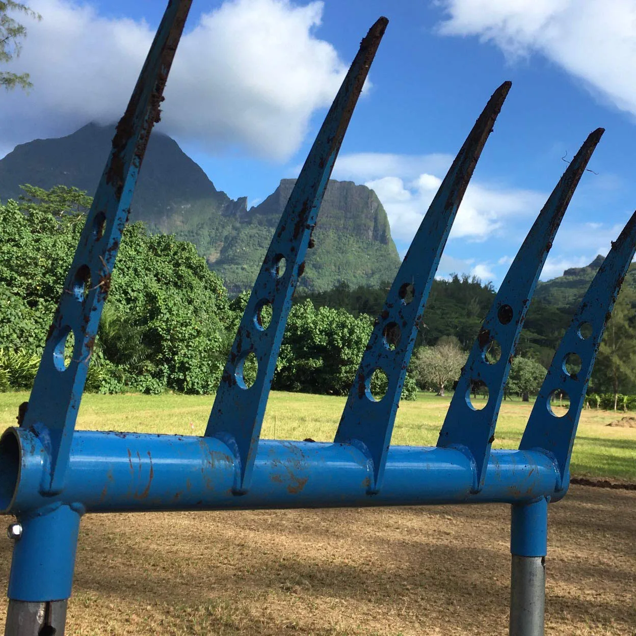 JH-Mech 5 Зубцов садовый газовый глинистый грунт для фермы углеродистая сталь широкая вилка с ручкой из стекловолокна