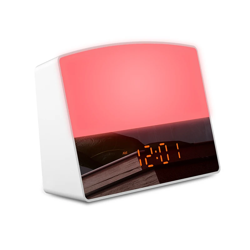 Table Creative Clock Alarm Clock with Snoose  Wake Up Light Sunrise Alarm Clock for Kids