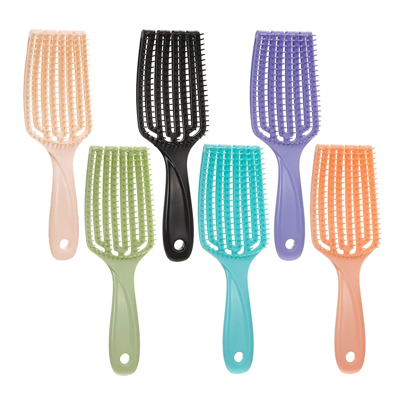 Spots Massage Hair Styling Comb delicate Plastics Hair Brush Curly hair Design Large Curved Comb Hollow fluffy massage comb