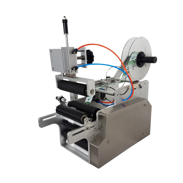 Легкая операция Самоклеящаяся наклейка полуавтоматическая этикетировочная машина для круглых бутылок